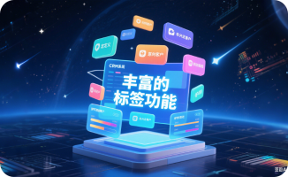 电销帮CRM标签管理功能，自定义标签，实时打标签